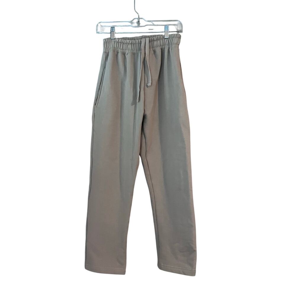 Hours Men’s Sweatpants Small Pockets Tan Beige Thick Elastic Waist Drawstring